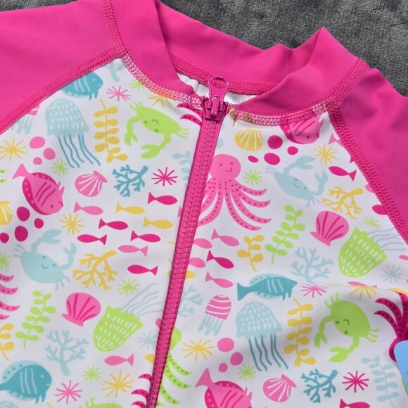 I Play Baby Swim Sunsuit 12 Months UPF 50 Ocean Print - Picture 5 of 7